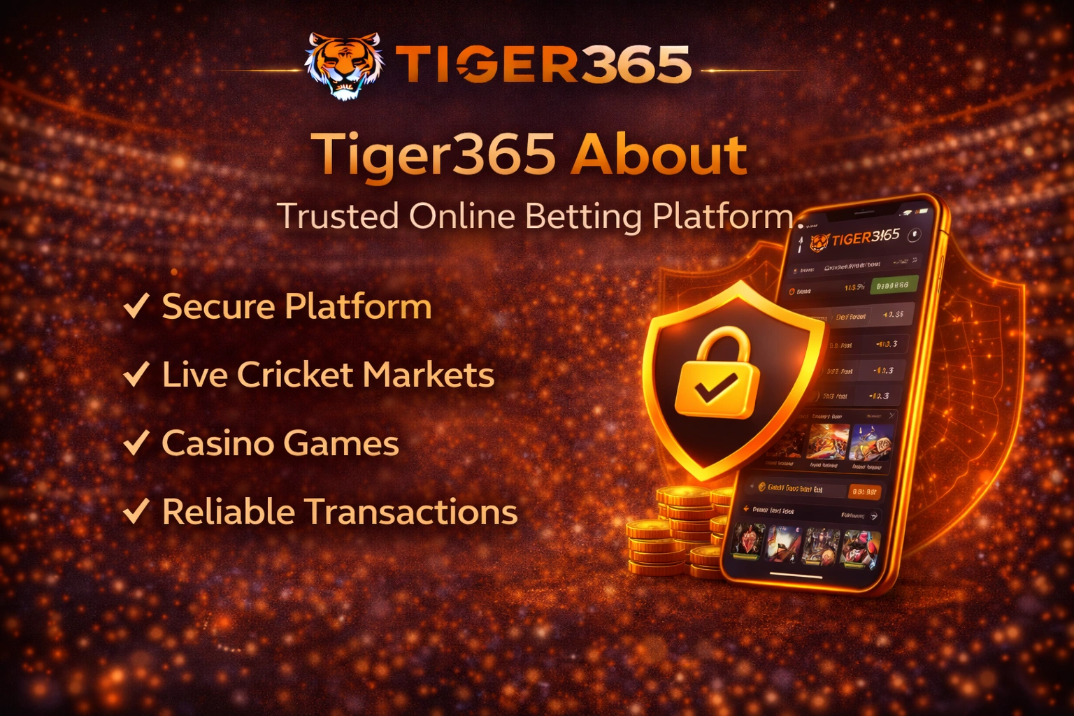 Tiger365 About trusted online betting platform hero banner