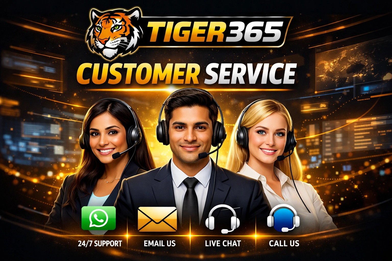 Tiger365 Customer Service 24/7 support team