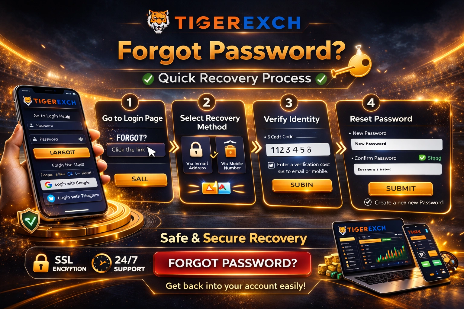 Tiger365 Login forgot password quick recovery process guide