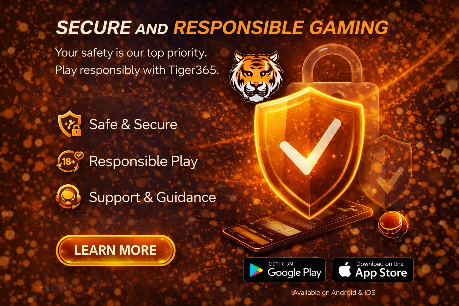 Tiger365 secure and responsible gaming safe betting platform